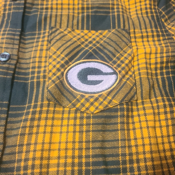 Nwt  kids nfl juniors green bay flannel size medium - Picture 2 of 5